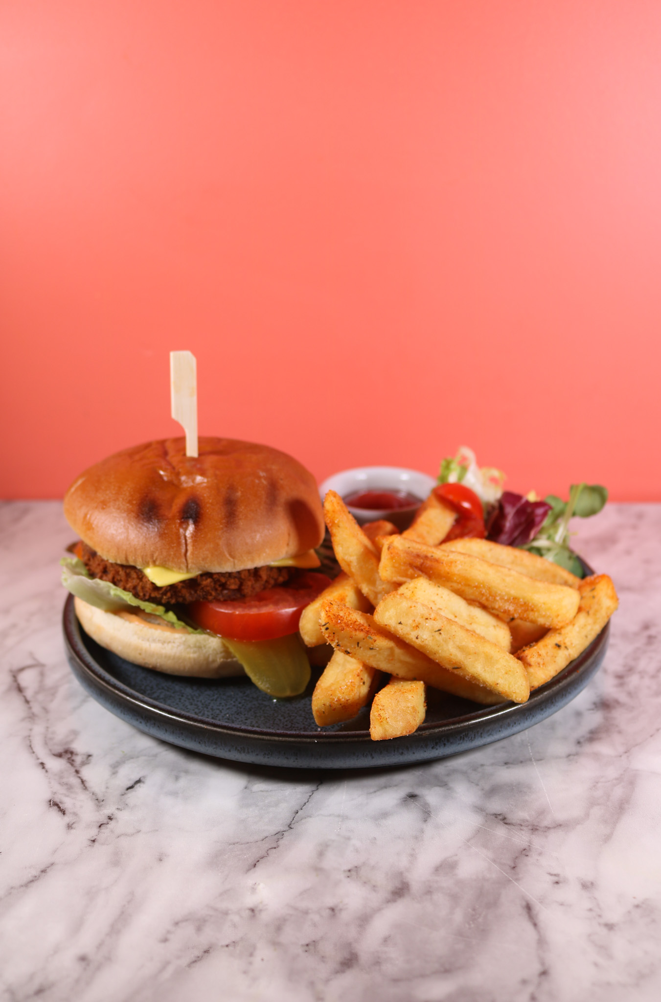 Classic Burger with Fries (Chick'n / Lamb)