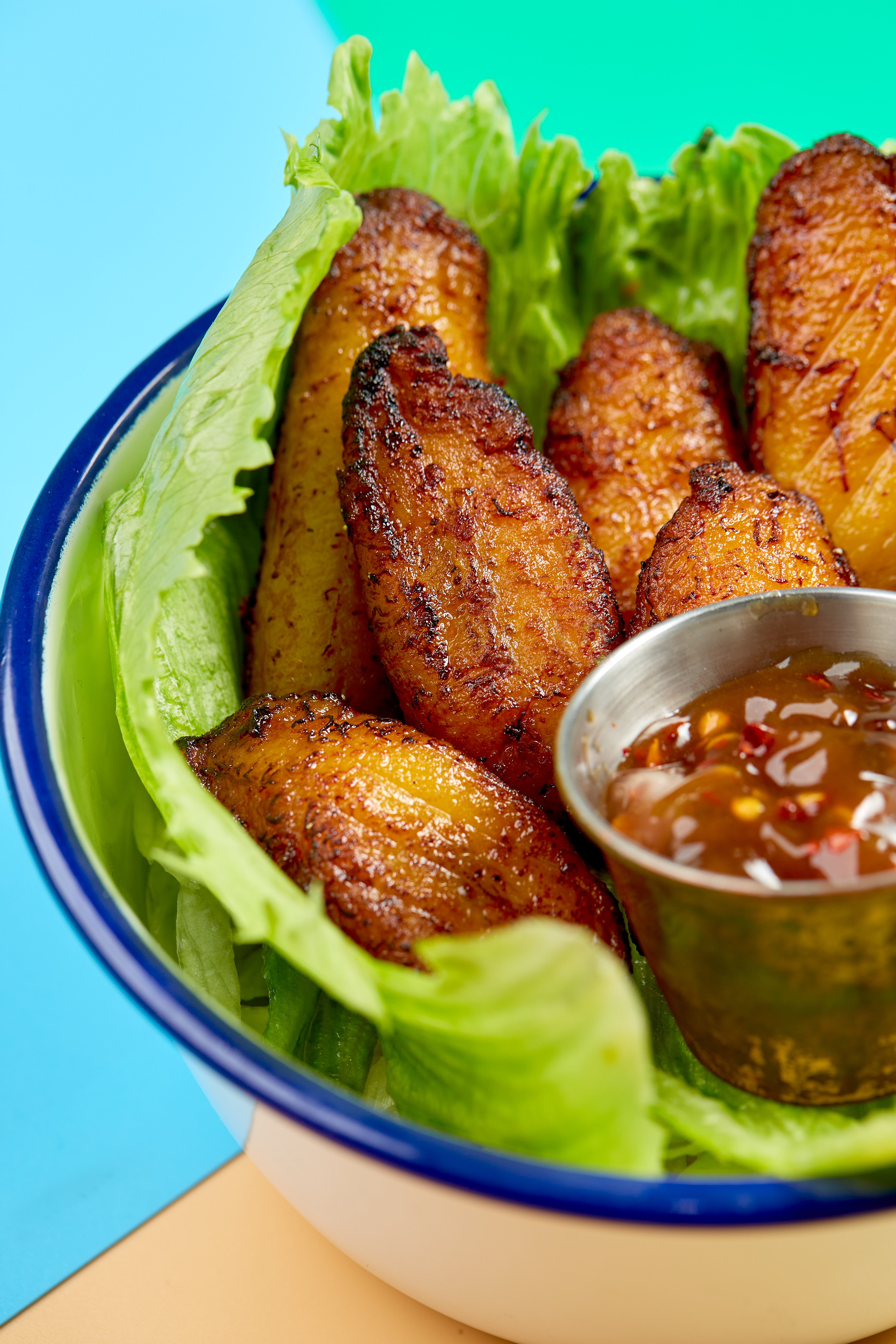 Plantain with Bean Sauce